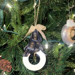 Dior Festive Ornament with Gold and Dark black Details